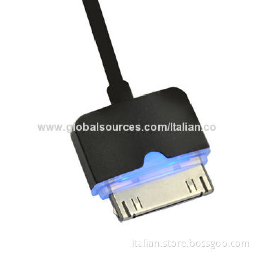 Data and Charger LED Light Cable for iPhone 4, Plug-and-play Function